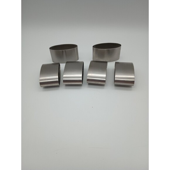 Vtg Old Hall Napkin Rings Stainless Steel Oval MCM - Picture 1 of 3